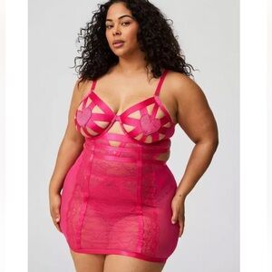 Torrid Diamante Open Cup Chemise